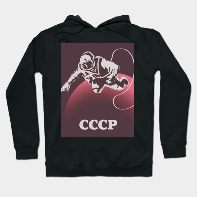 CCCP Soviet union cosmonaut space art Hoodie by nickemporium1